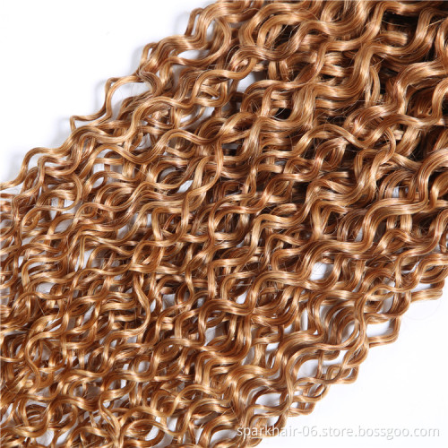 9a 100g SPARK Remy Human Hair Weaving Bundle for Women Weave Hair Extension Brazilian Ombre Black Golden Afro Curly Curl Wave